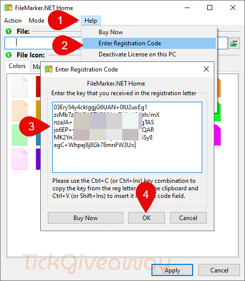 register filemarker net code