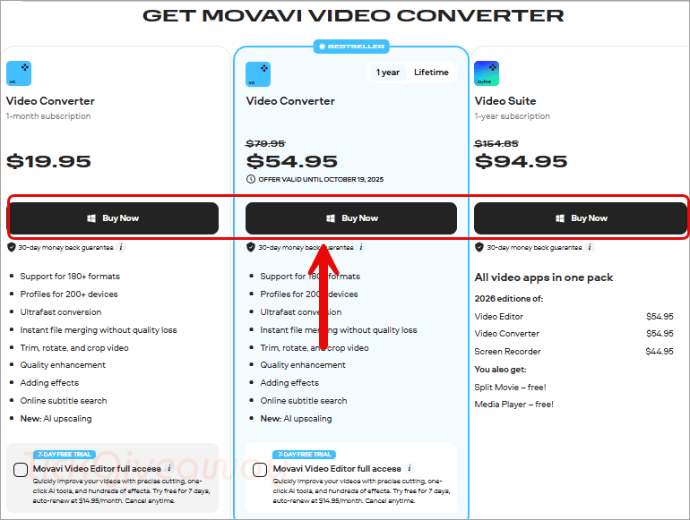 select movavi video converter plan
