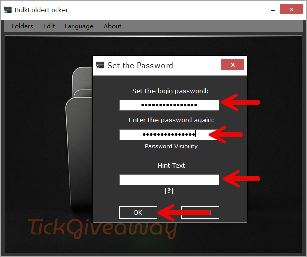 set password bulkfolderlocker license
