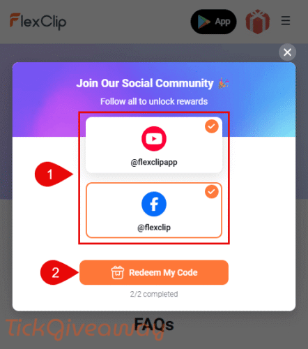 share flexclip ai social channels