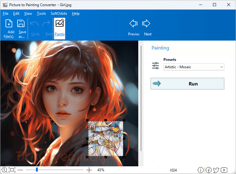 SoftOrbits Picture to Painting Converter 