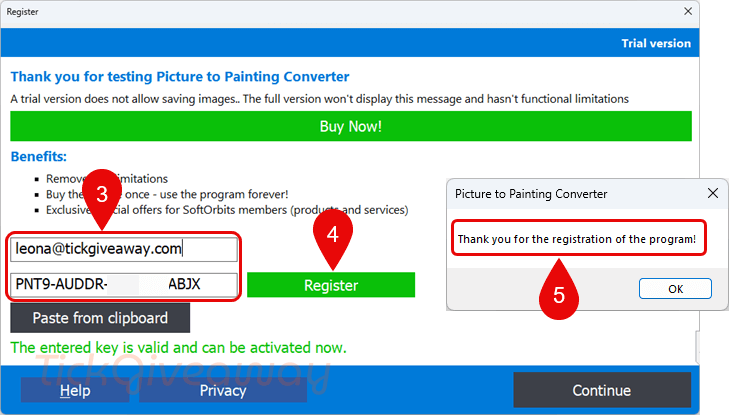 softorbits picture to painting converter paste code
