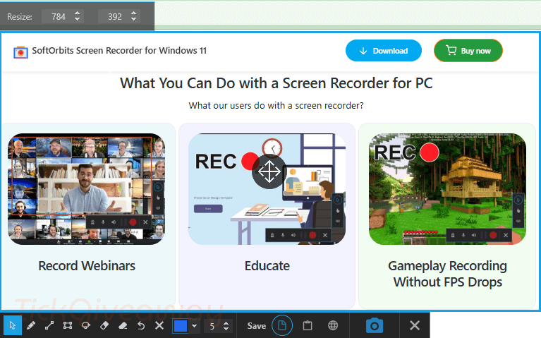 softorbits screen recorder free code screenshot SoftOrbits Screen Recorder