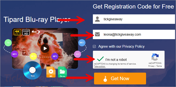 tipard blu ray player giveaway key