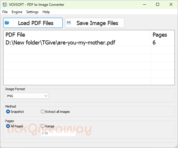 Vovsoft PDF to Image Converter