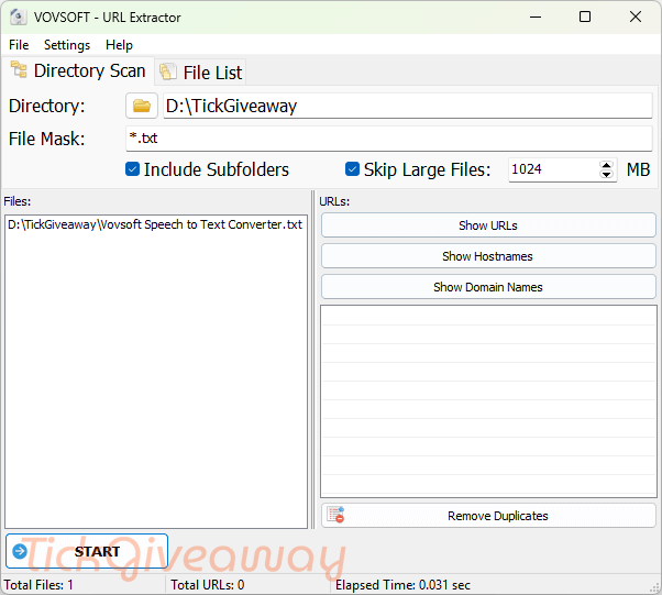 VovSoft URL Extractor
