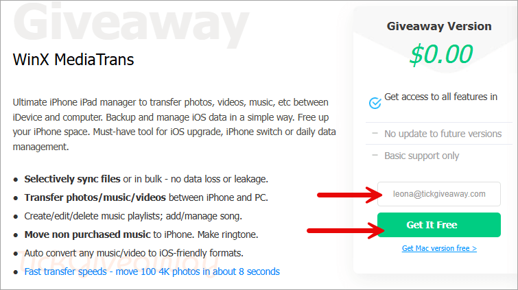 winx mediatrans giveaway page key
