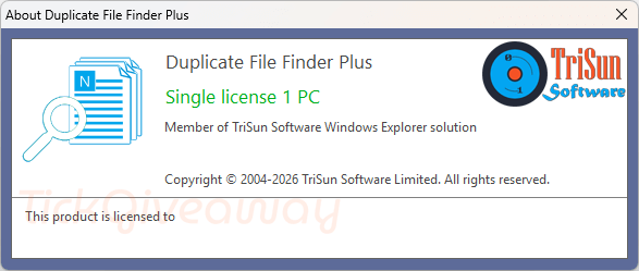 about duplicate file finder plus key