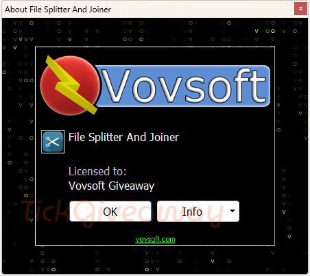 about vovsoft file splitter and joiner free