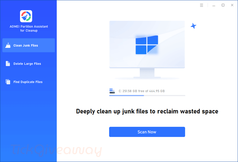 aomei partition assistant for cleanup main screenshot aomei partition assistant for cleanup main screenshot