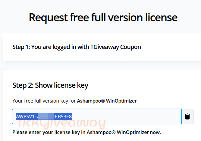 get ashampoo winoptimizer code