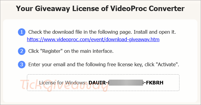get videoproc converter code