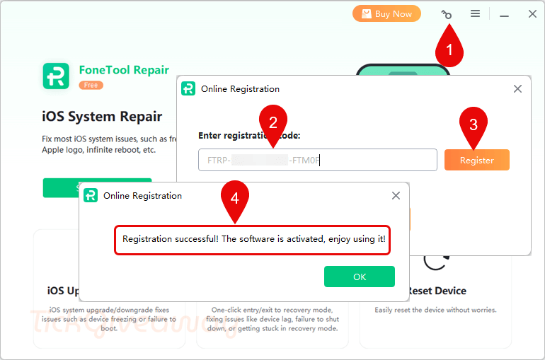 register fonetool repair pro code