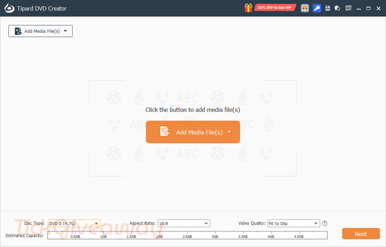 tipard dvd creator main screenshot
