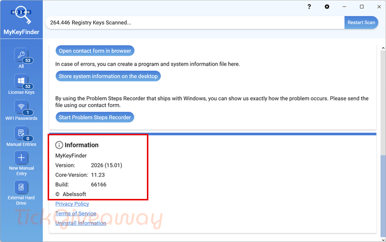 about abelssoft mykeyfinder plus free