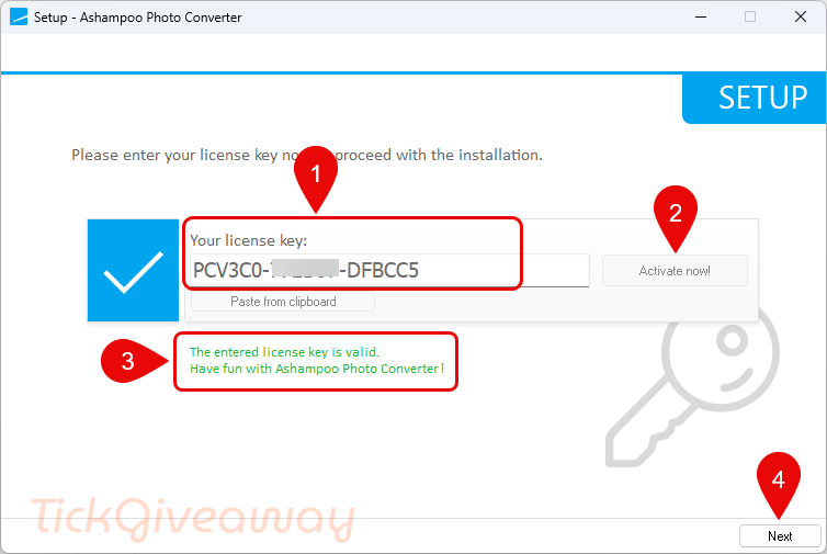 activate ashampoo photo converter key