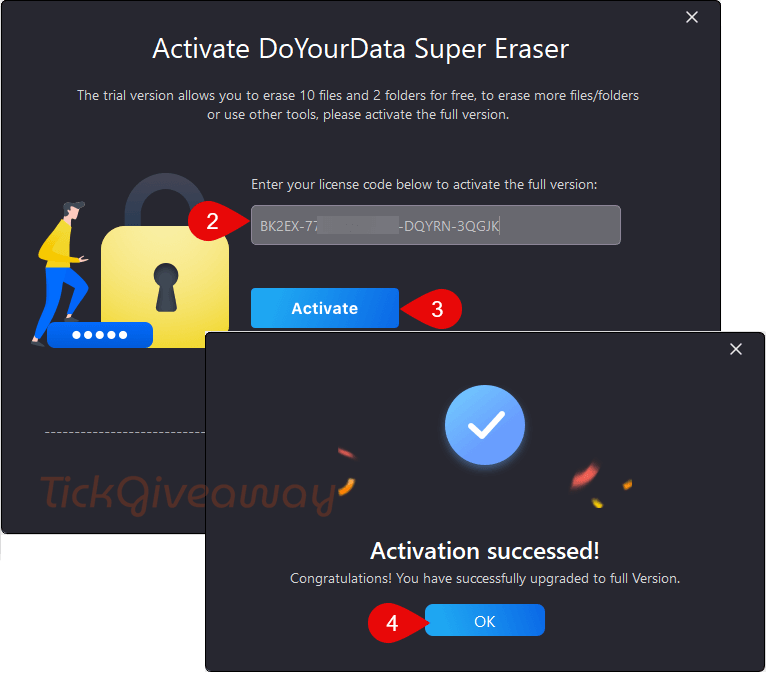activate doyourdata super eraser code