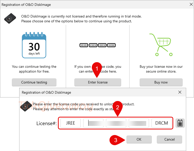 activate o o diskimage premium code