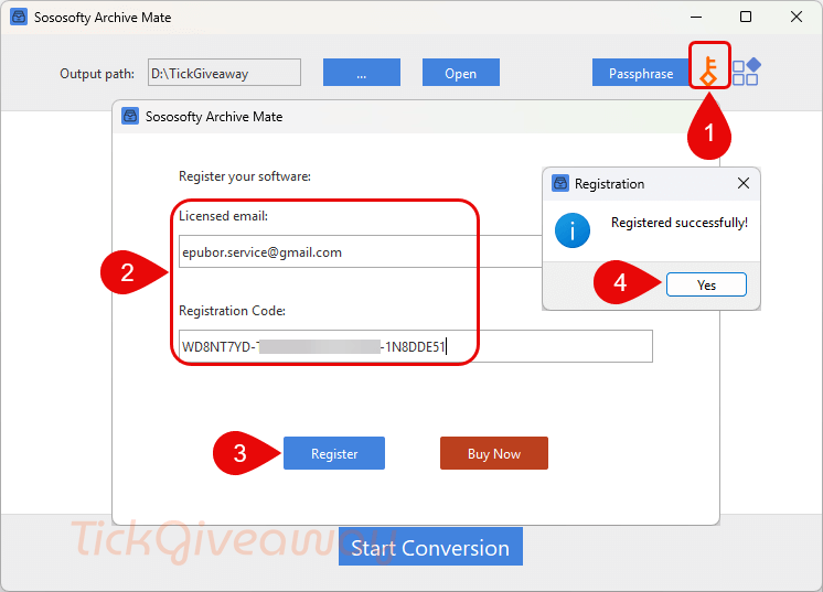 activate sososofty archive mate code