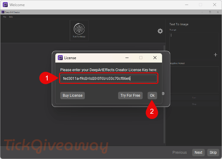 activation code for deep art creator