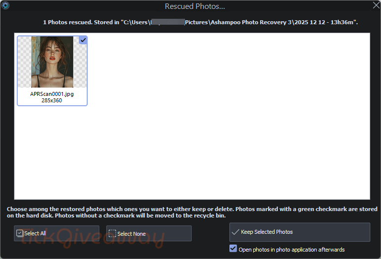 ashampoo photo recovery free license Ashampoo Photo Recovery
