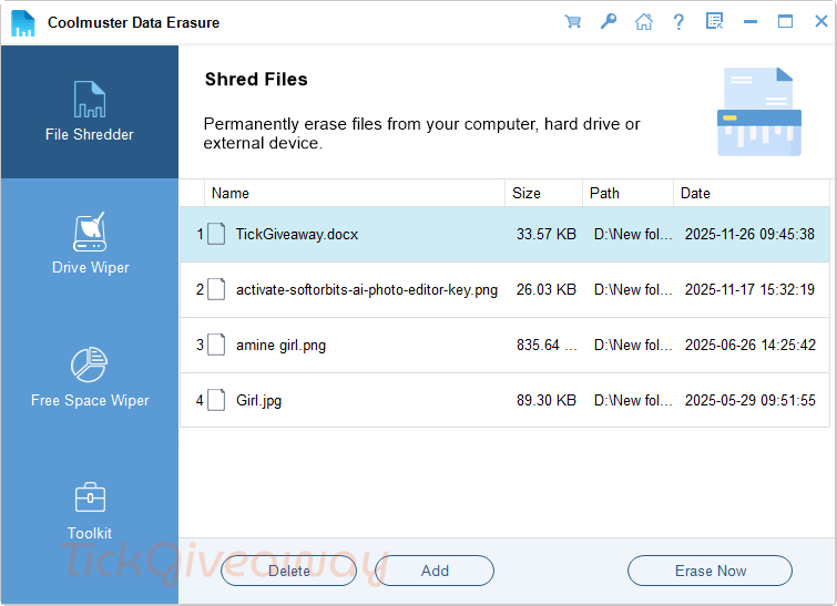 Coolmuster Data Erasure 