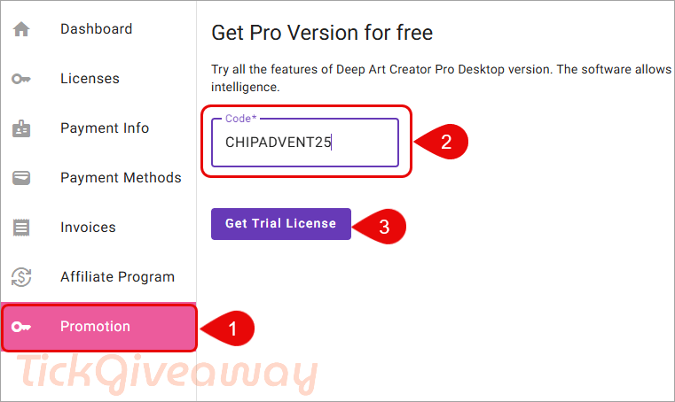 Deep Art Creator license code for free