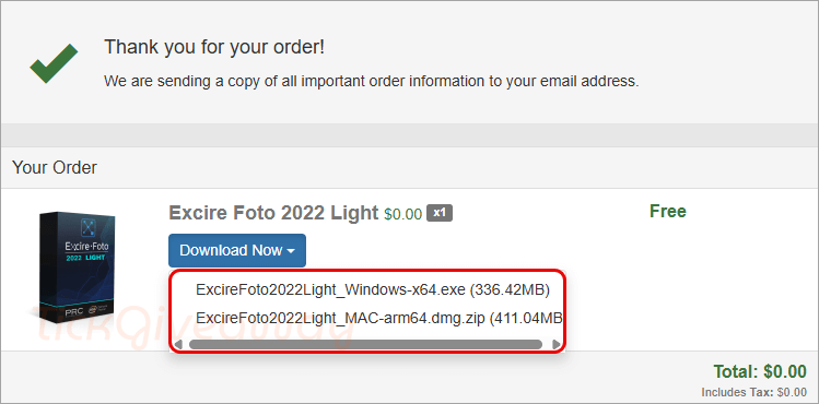 download excire foto light free