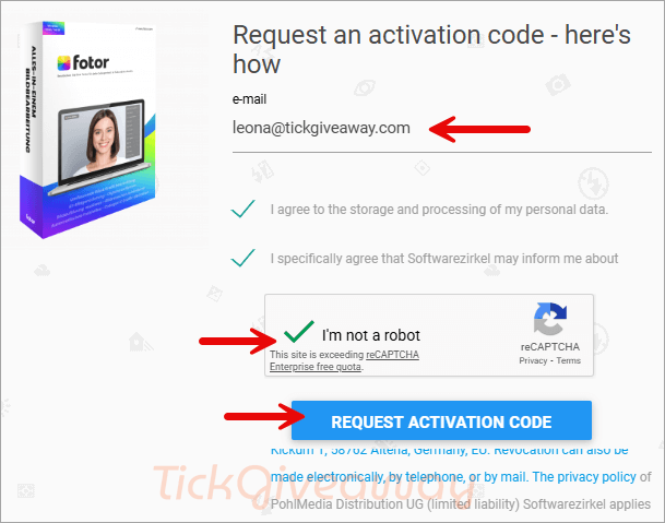 fotor photo editor giveaway page