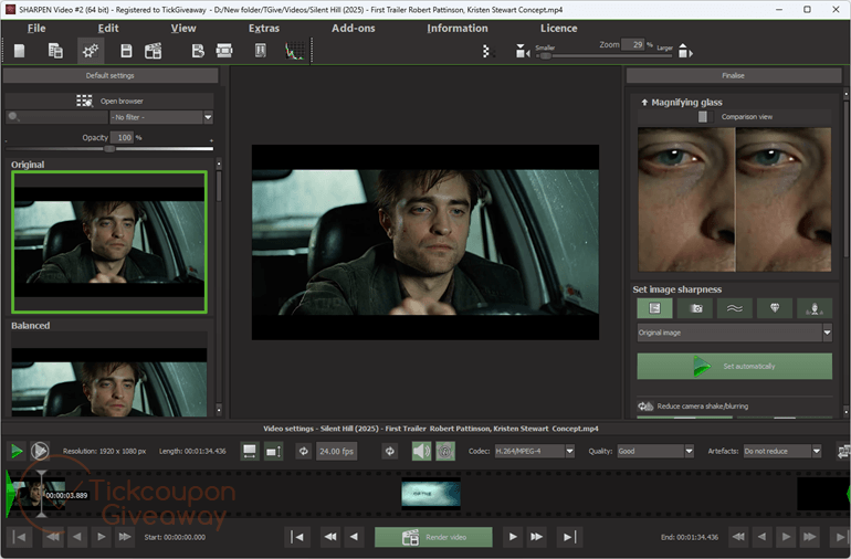 Franzis Sharpen Video Main Screenshot