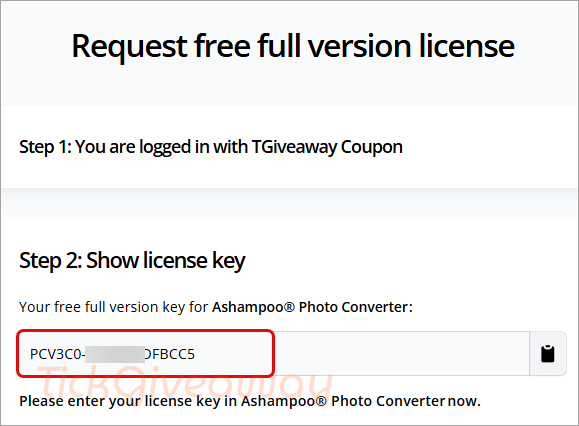 get ashampoo photo converter code