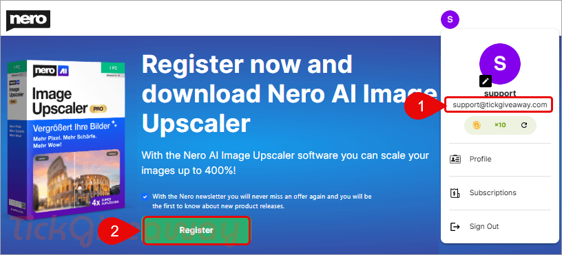giveaway page for nero ai image upscaler giveaway page for nero ai image upscaler
