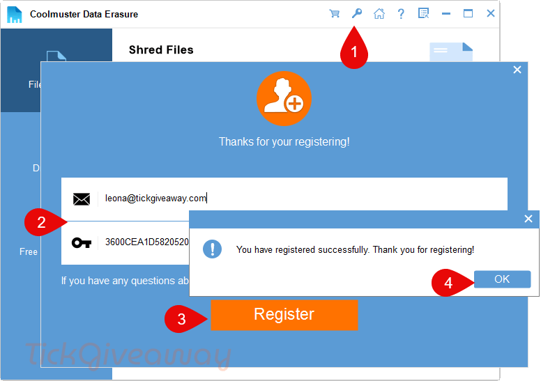 register coolmuster data erasure code