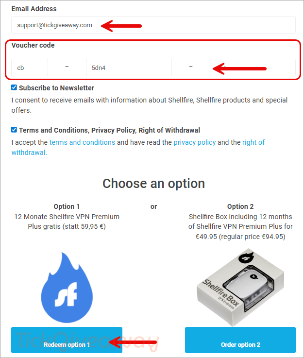 shellfire vpn premium plus giveaway page