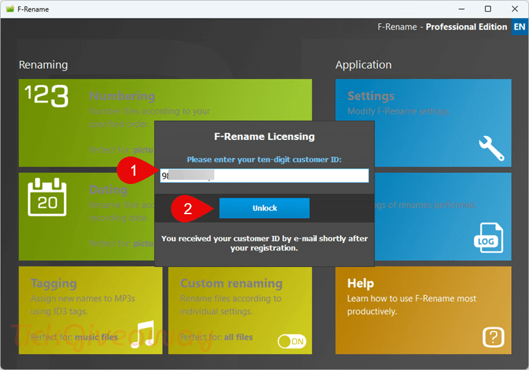 unlock ascomp f rename professional