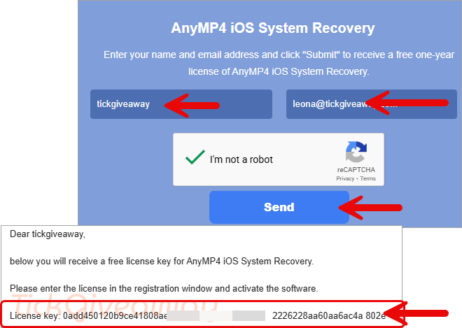 get anymp4 ios system recovery free code