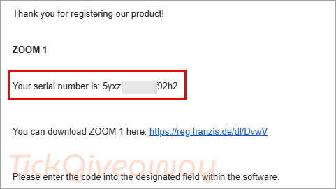 get franzis zoom code