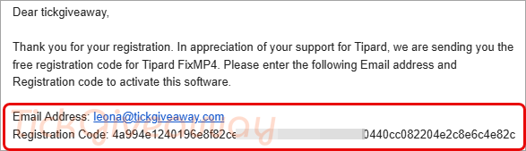 get tipard fixmp4 code free