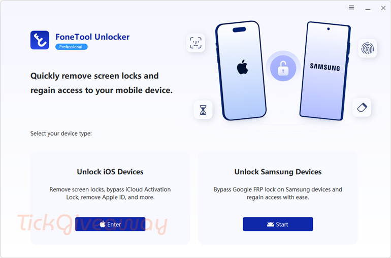 FoneTool Unlocker Pro Main Screenshot