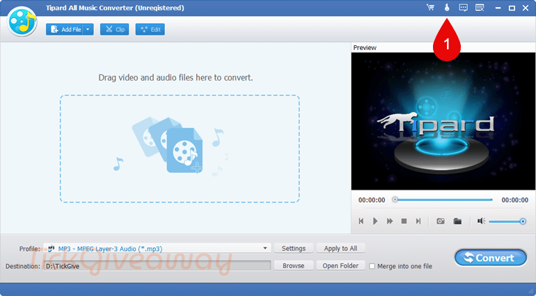 register tipard all music converter code