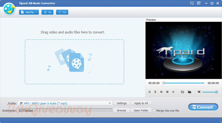 tipard all music converter main screenshot free
