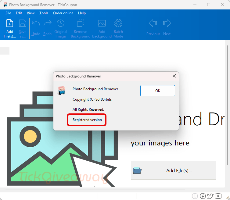 about softorbits photo background remover key free