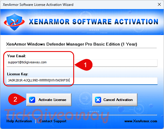 activate xenarmor windows defender manager pro