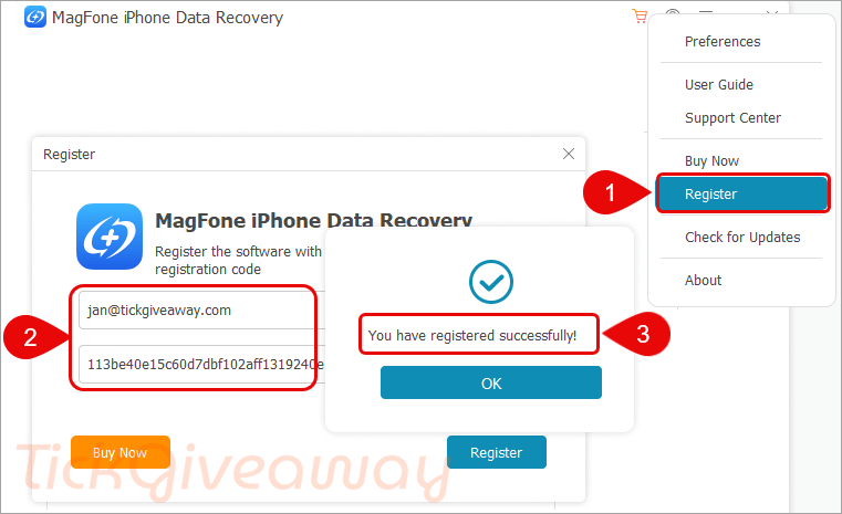 activation code for magfone iphone data recovery
