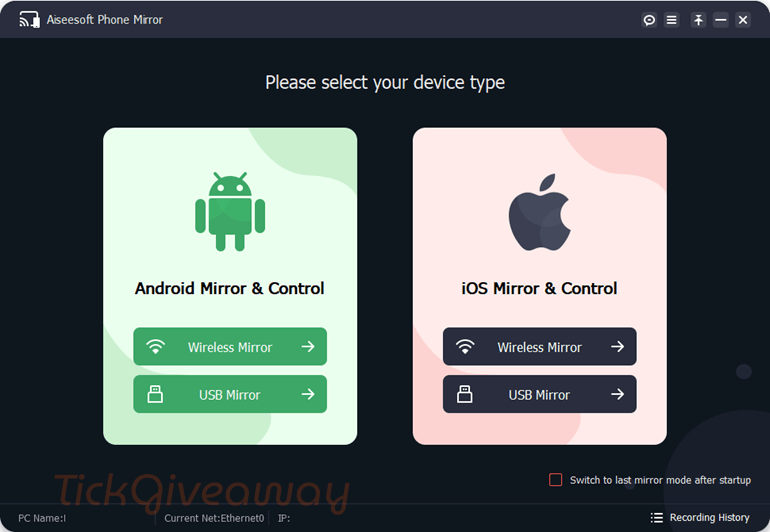 aiseesoft phone mirror main screenshot free