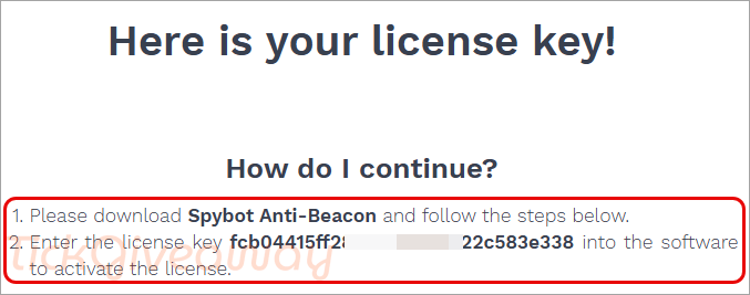 get spybot anti beacon code