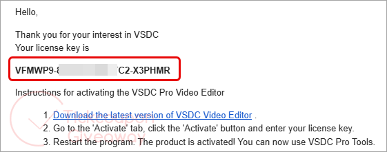 get vsdc video editor pro code