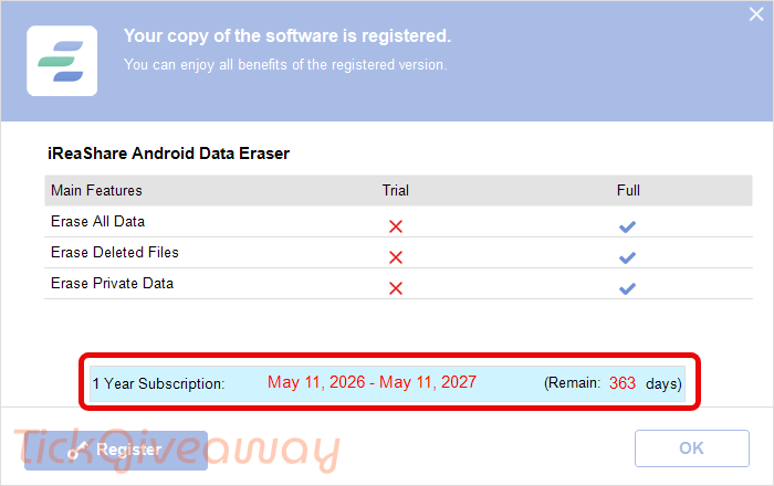 ireashare android data eraser free subscription