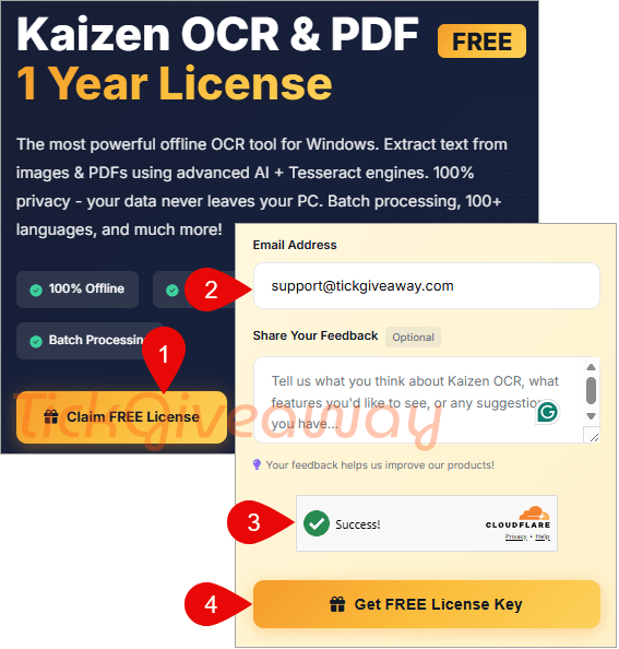 kaizen ocr pdf giveaway page