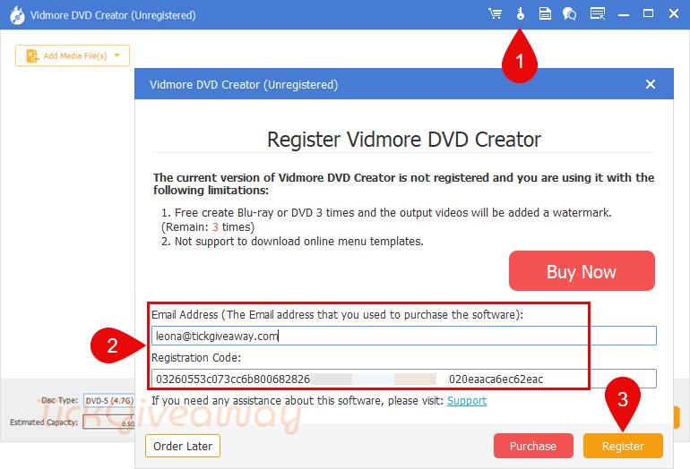 register vidmore dvd creator key